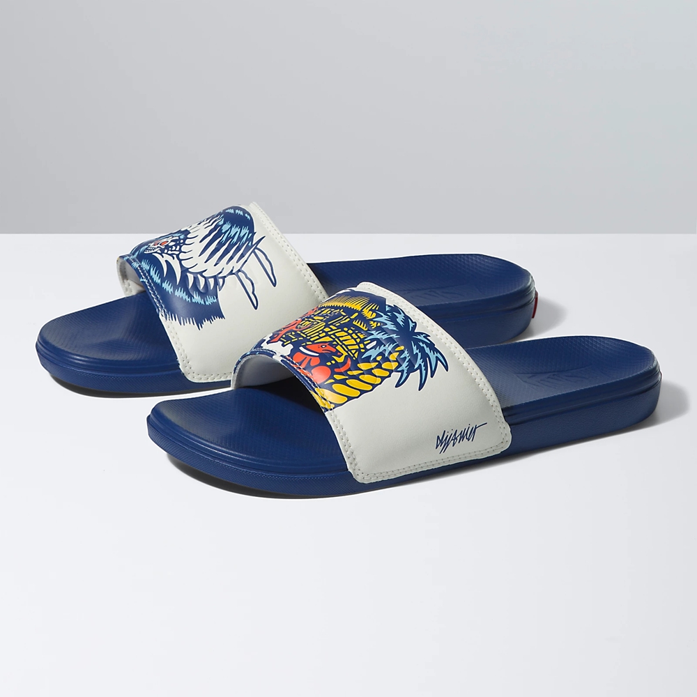 Sandalias Planas Vans La Costa Slide-On Hombre Azules | VN969Y7GY83