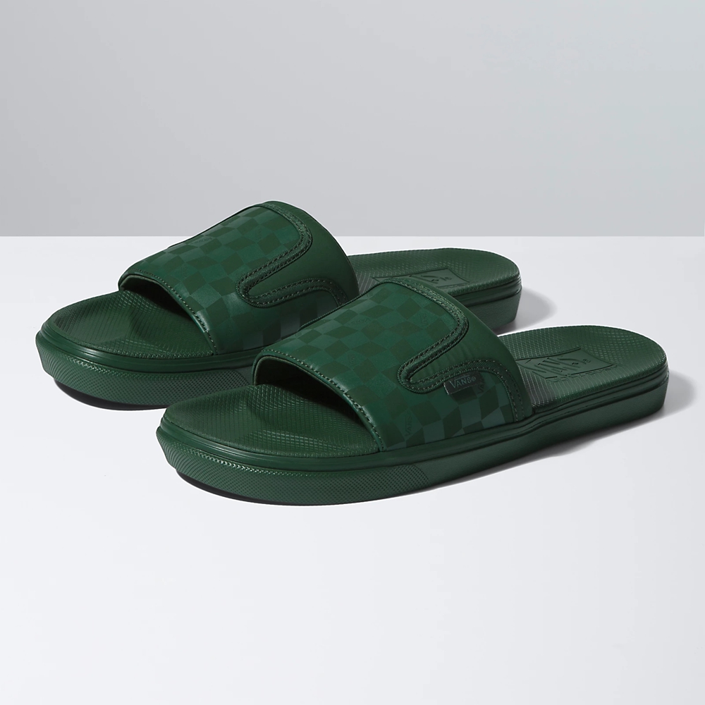 Sandalias Planas Vans UltraCush Slide-On Mujer Verde Oscuro | VN251G9IM52