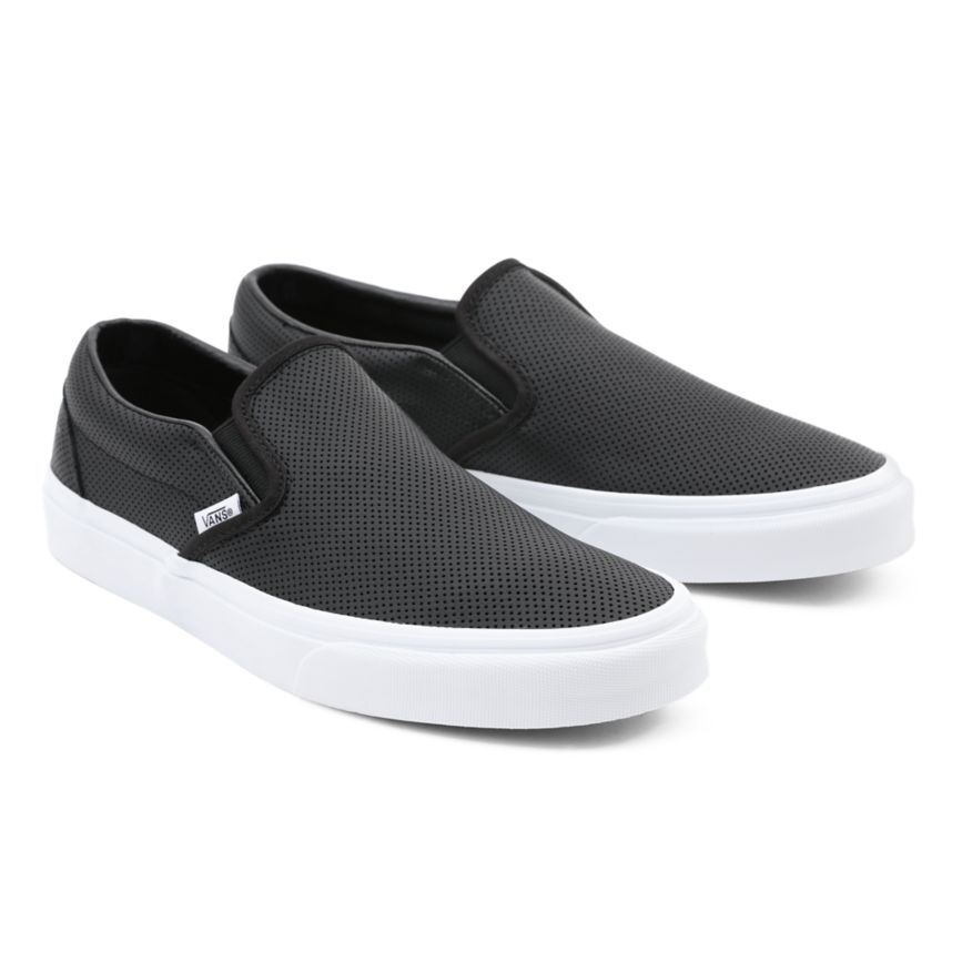 Slip On Vans Perf Cuero Classic Slip-On Mujer Negras | VN863Y1XA06
