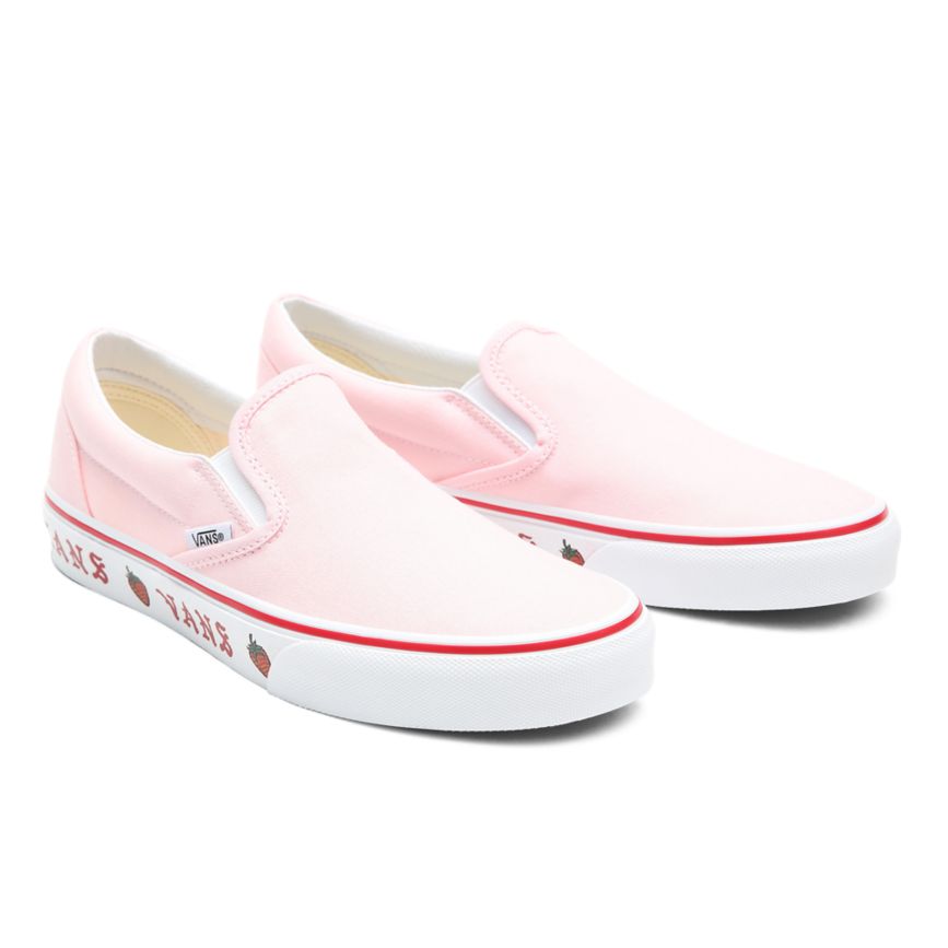 Slip On Vans Sidewall Print Classic Slip-On Mujer Rosas | VN951S1SL18