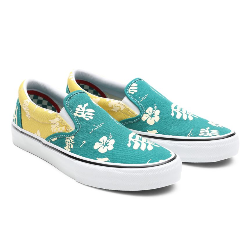 Slip On Vans Skate Aloha Slip-On Mujer Turquesa | VN630G4HY47