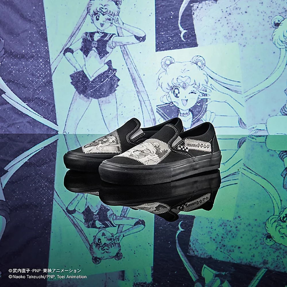Slip On Vans X Pretty Guardian Sailor Moon Skate Slip-on Mujer Negras | VN364D2OI29