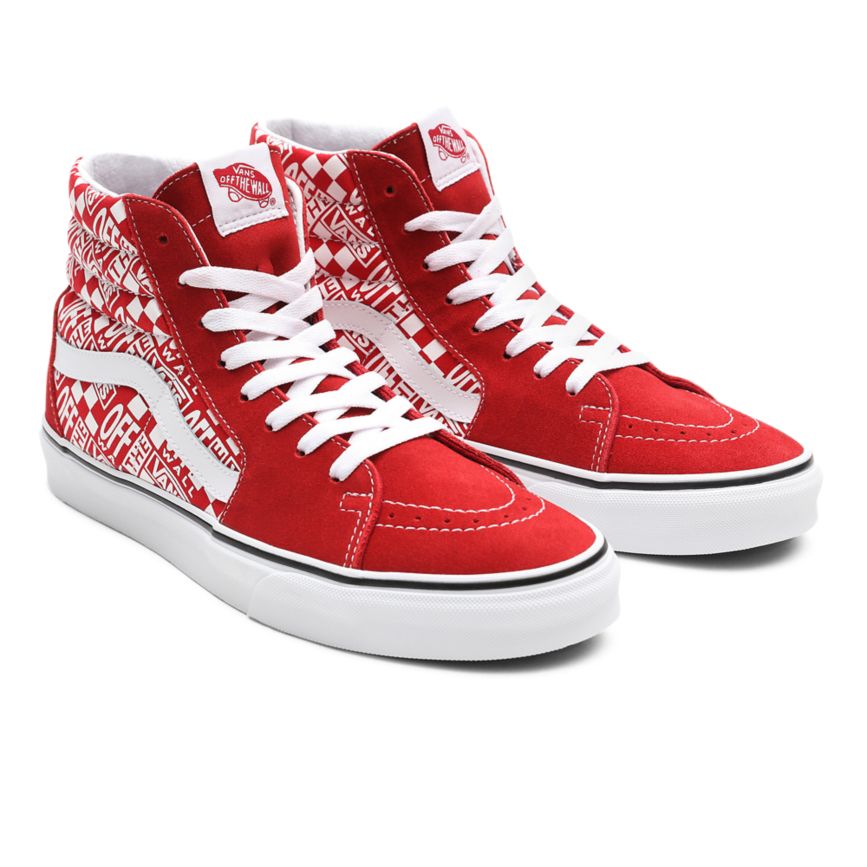 Tenis Altas Vans Off The Wall SK8-Hi Hombre Rojas | VN335U1GT02