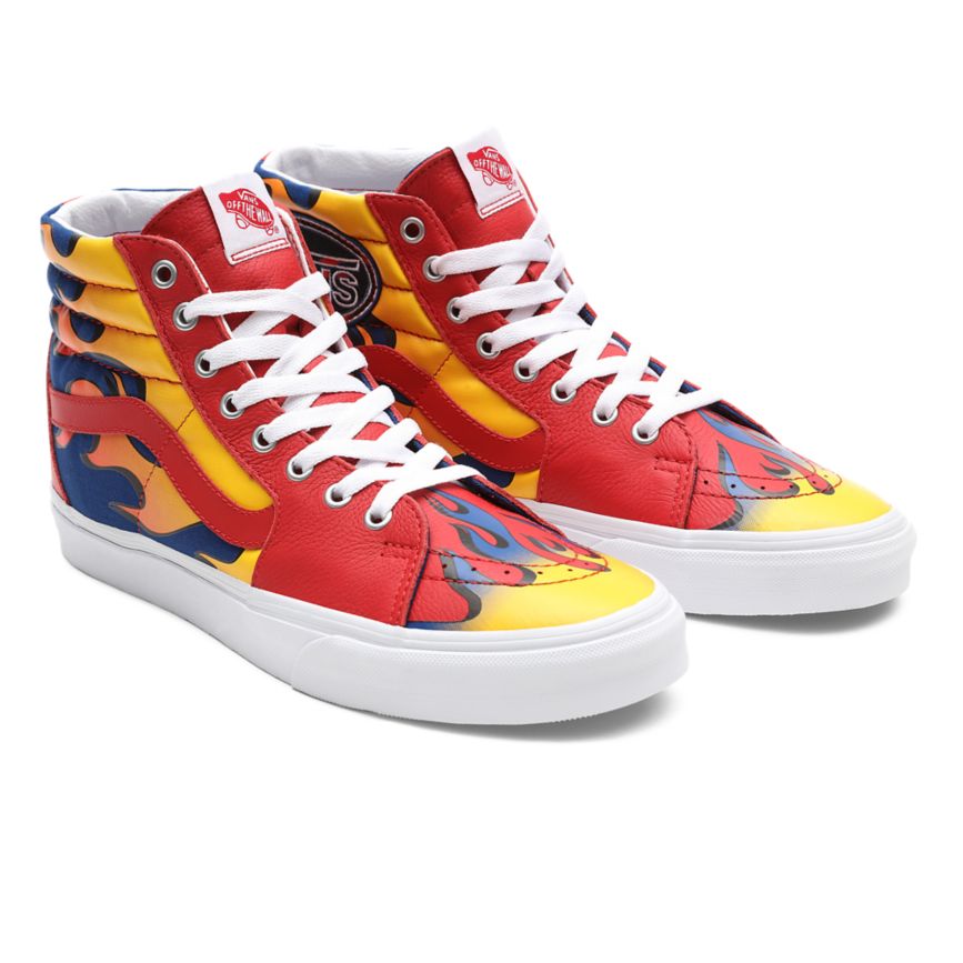 Tenis Altas Vans Racer Sk8-Hi Mujer Rojas | VN715A8TC26