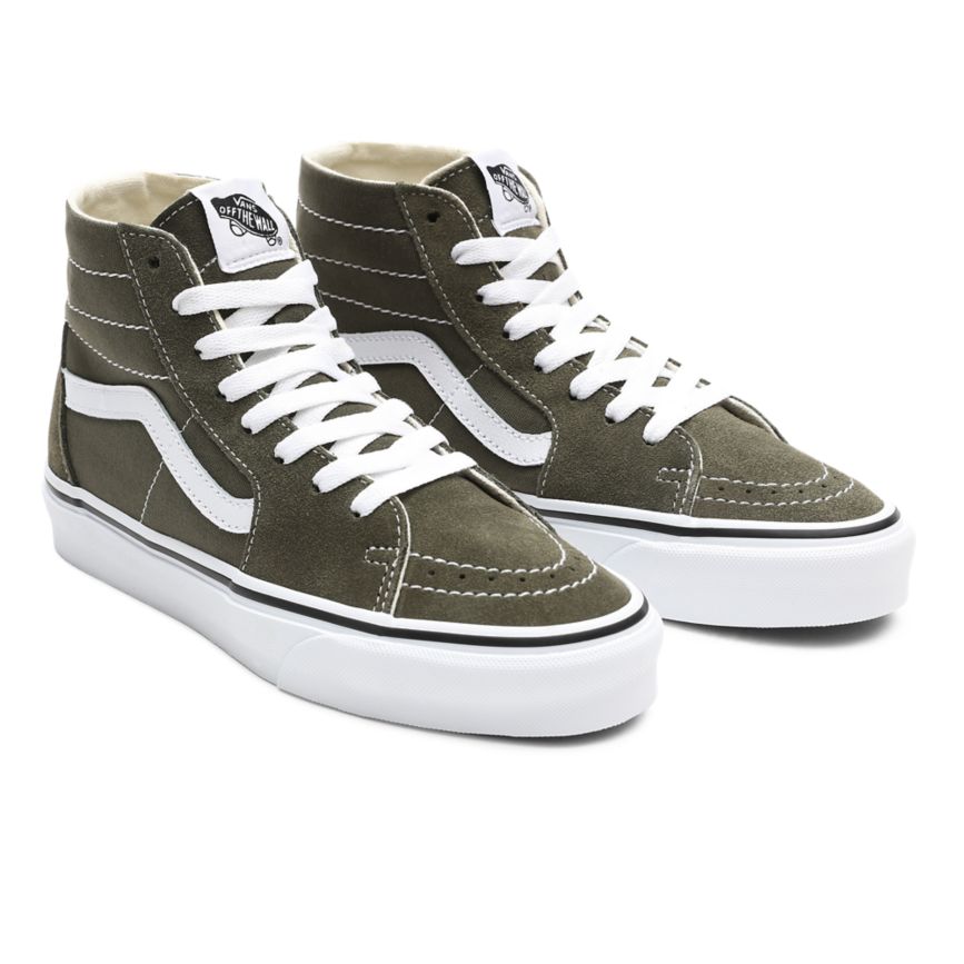 Tenis Altas Vans SK8-Hi Tapered Mujer Verde Oliva | VN823U4FC73