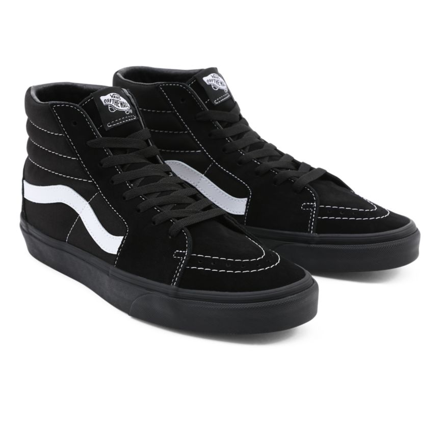 Tenis Altas Vans Suede Lona Sk8-Hi Mujer Negras | VN880W7DT98