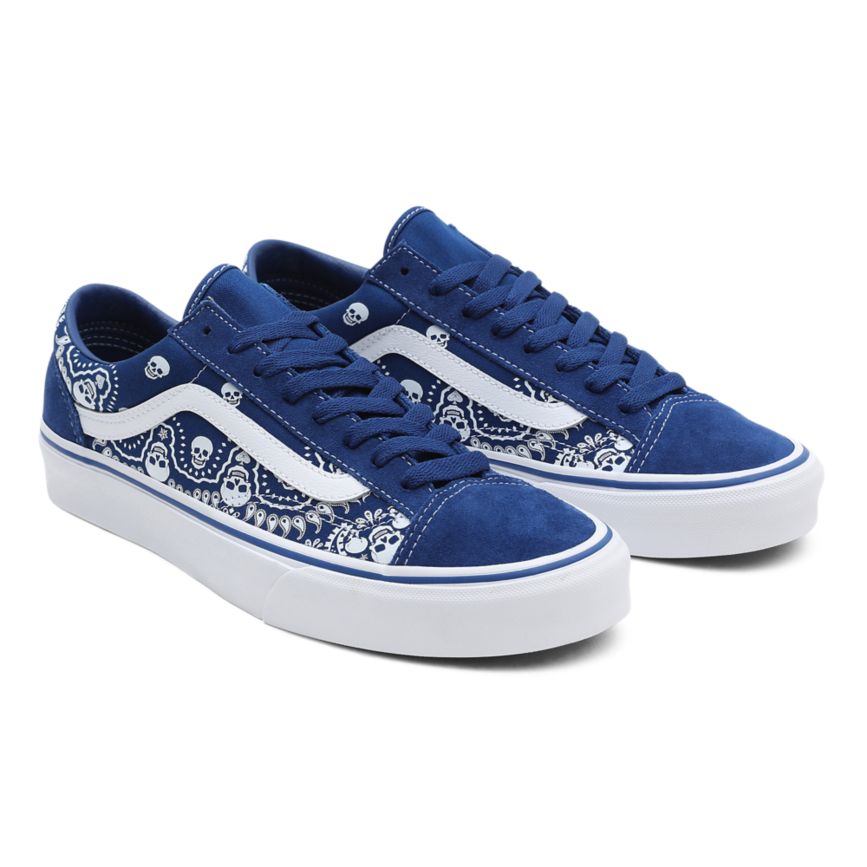 Tenis Bajas Vans Bandana Style 36 Hombre Azules | VN219D6RK61