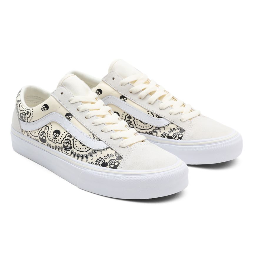 Tenis Bajas Vans Bandana Style 36 Hombre Blancas | VN503A2EN12