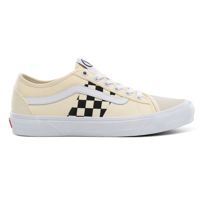 Tenis Bajas Vans Check Bess NI Mujer Blancas | VN851U6HM83