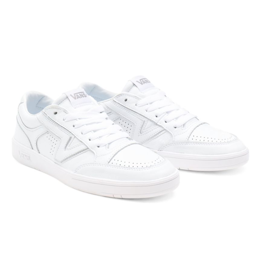 Tenis Bajas Vans Cuero Lowland CC Hombre Blancas | VN551Q2IJ55
