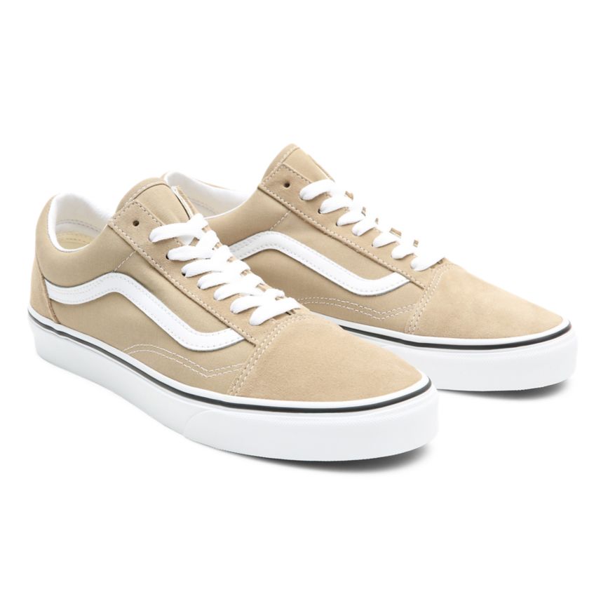 Tenis Bajas Vans Old Skool Mujer Beige | VN060G8TK24