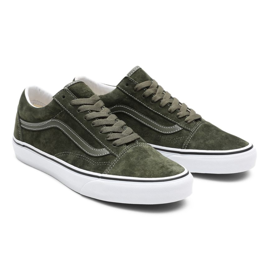 Tenis Bajas Vans Pig Suede Old Skool Mujer Verde Oliva | VN572Q8CY71