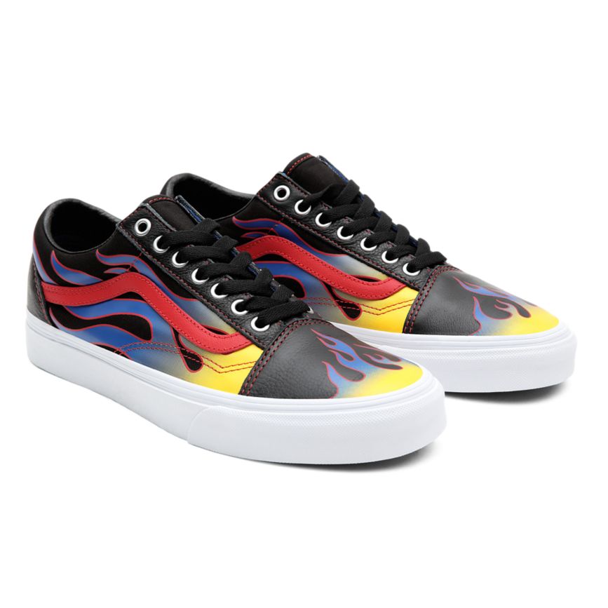 Tenis Bajas Vans Racer Old Skool Mujer Negras | VN718K8FQ15