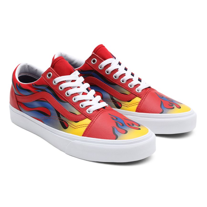 Tenis Bajas Vans Racer Old Skool Mujer Rojas | VN587T6YL36