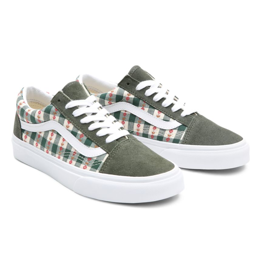 Tenis Bajas Vans Spring Daze Old Skool Mujer Verde | VN499F4LZ40